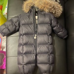 Moncler Infant Snowsuit navy blue
